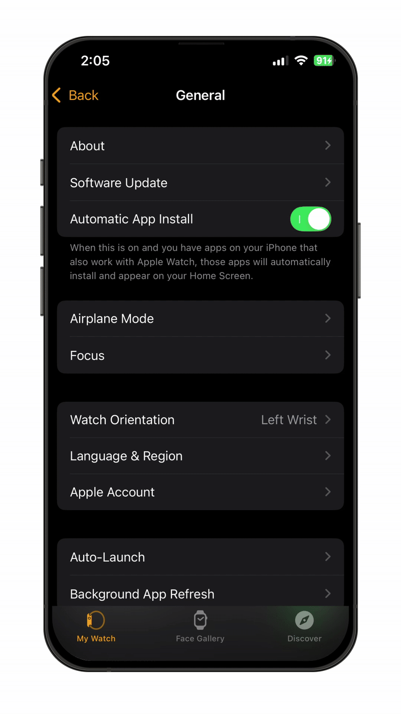 install the app on your Apple Watch