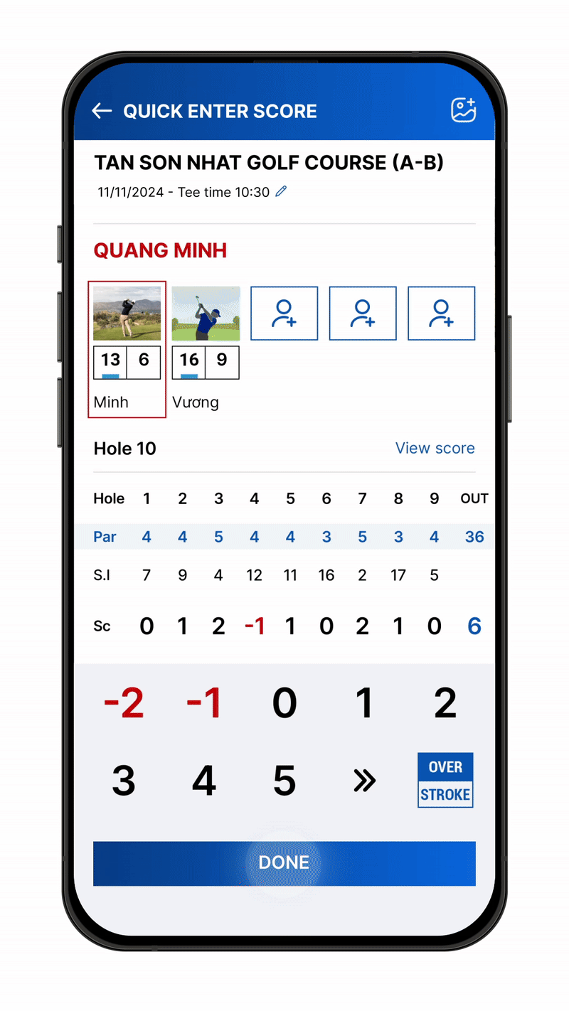 Gửi điểm và chờ xác nhận