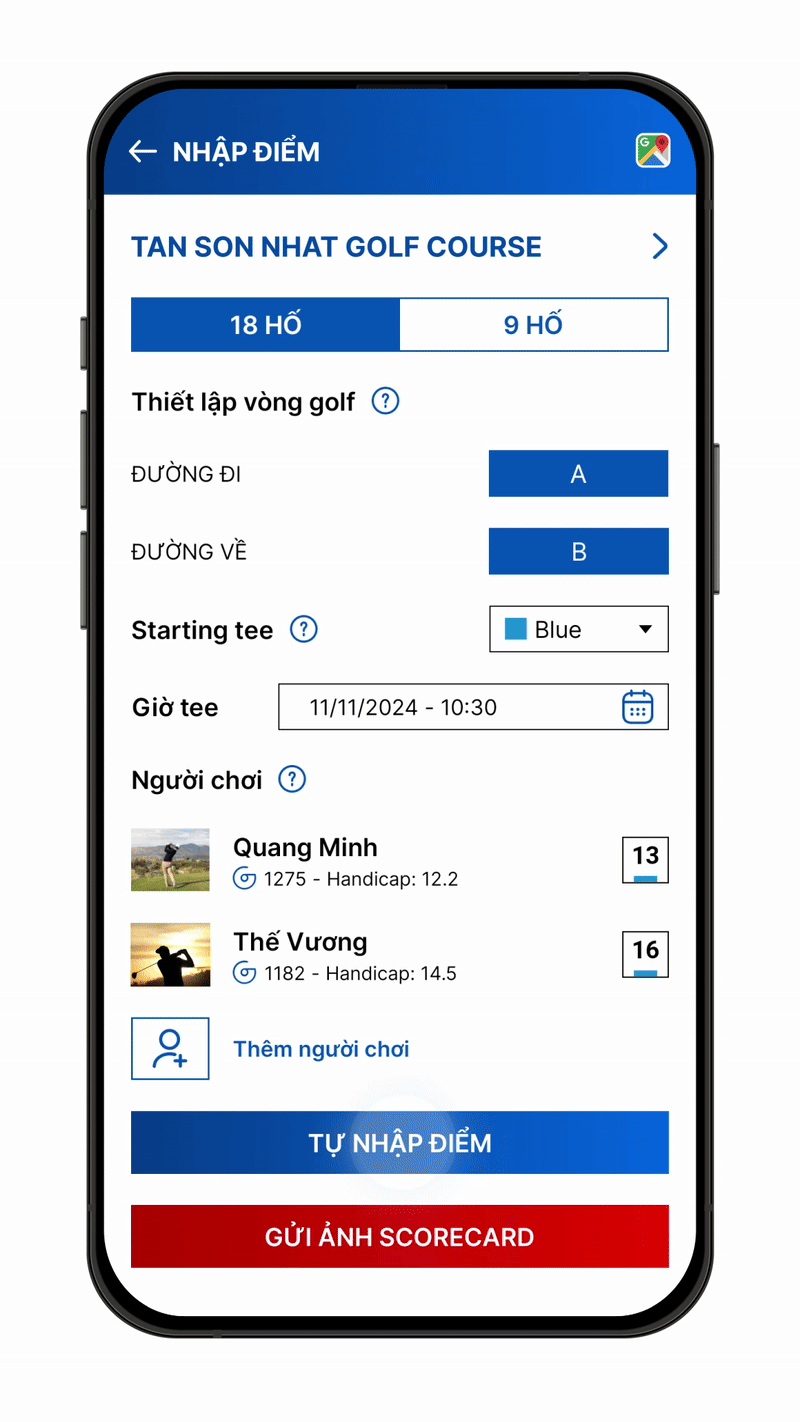 Tự nhập điểm