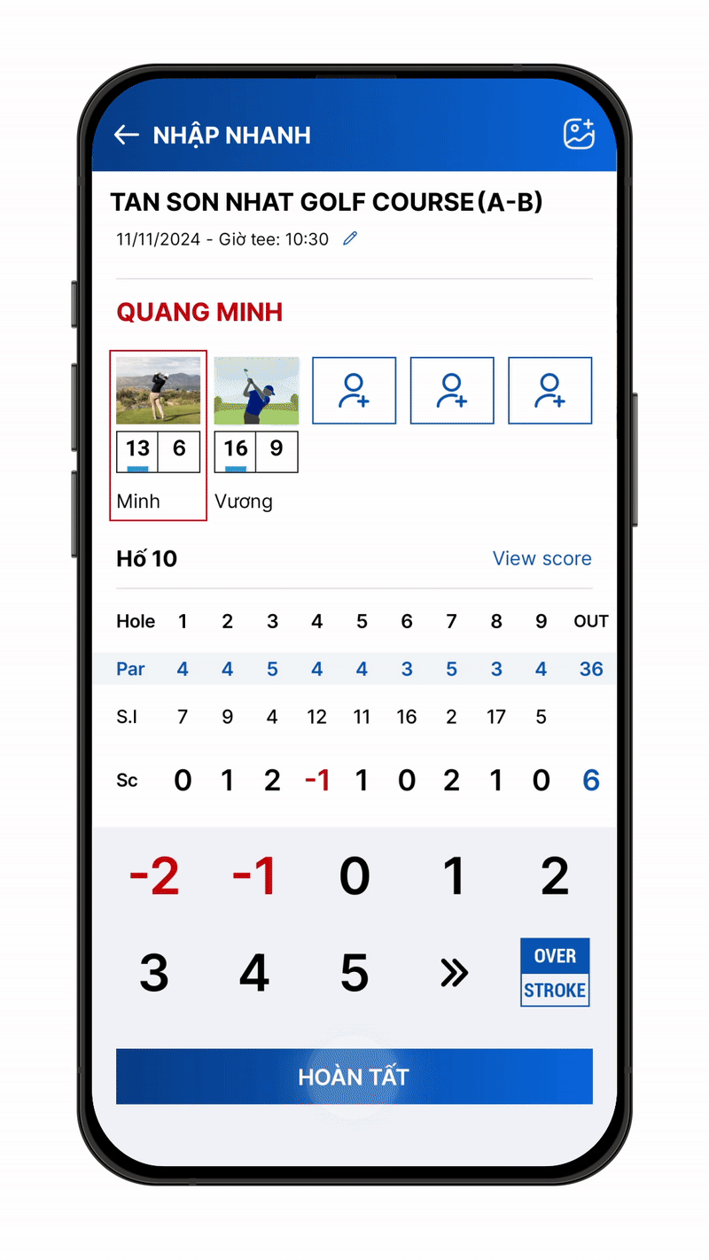 Gửi điểm và chờ xác nhận
