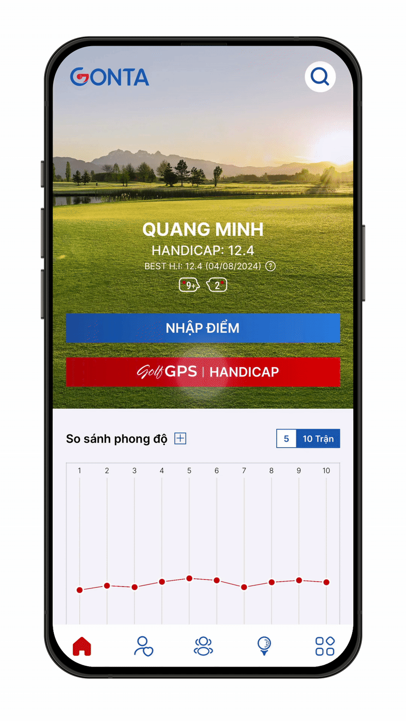 Golf GPS | Handicap trong Gonta